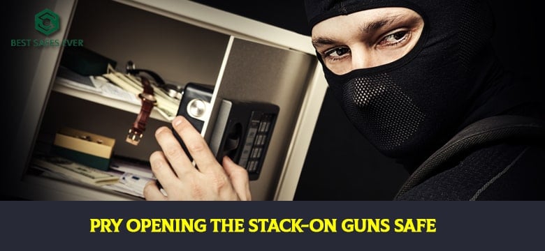 burglar opening a gun safe